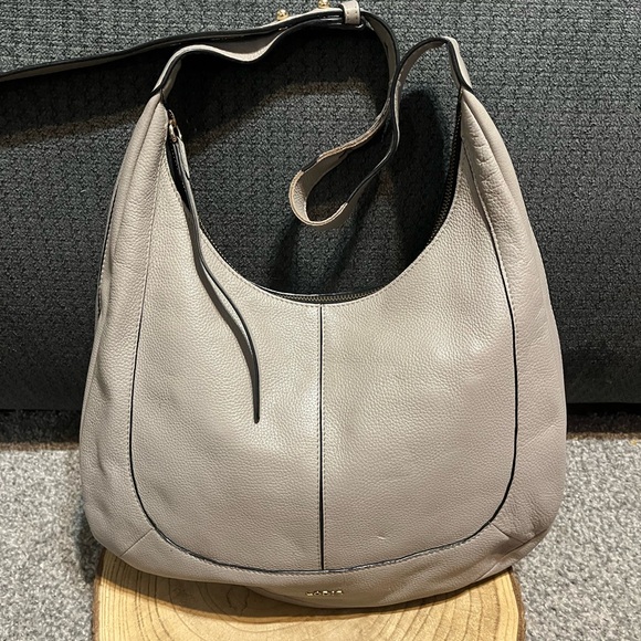 Lodis Handbags - Lodis Bixby Gray Leather Hobo Bag Purse AS IS